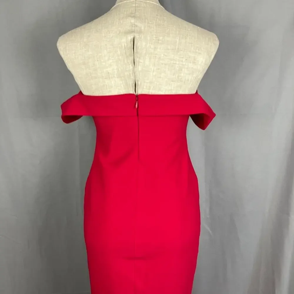 Likely Misisco Fuchsia Off Shoulder Gown Size 6 Trumpet Evening Prom Bridesmaid - Picture 5 of 11